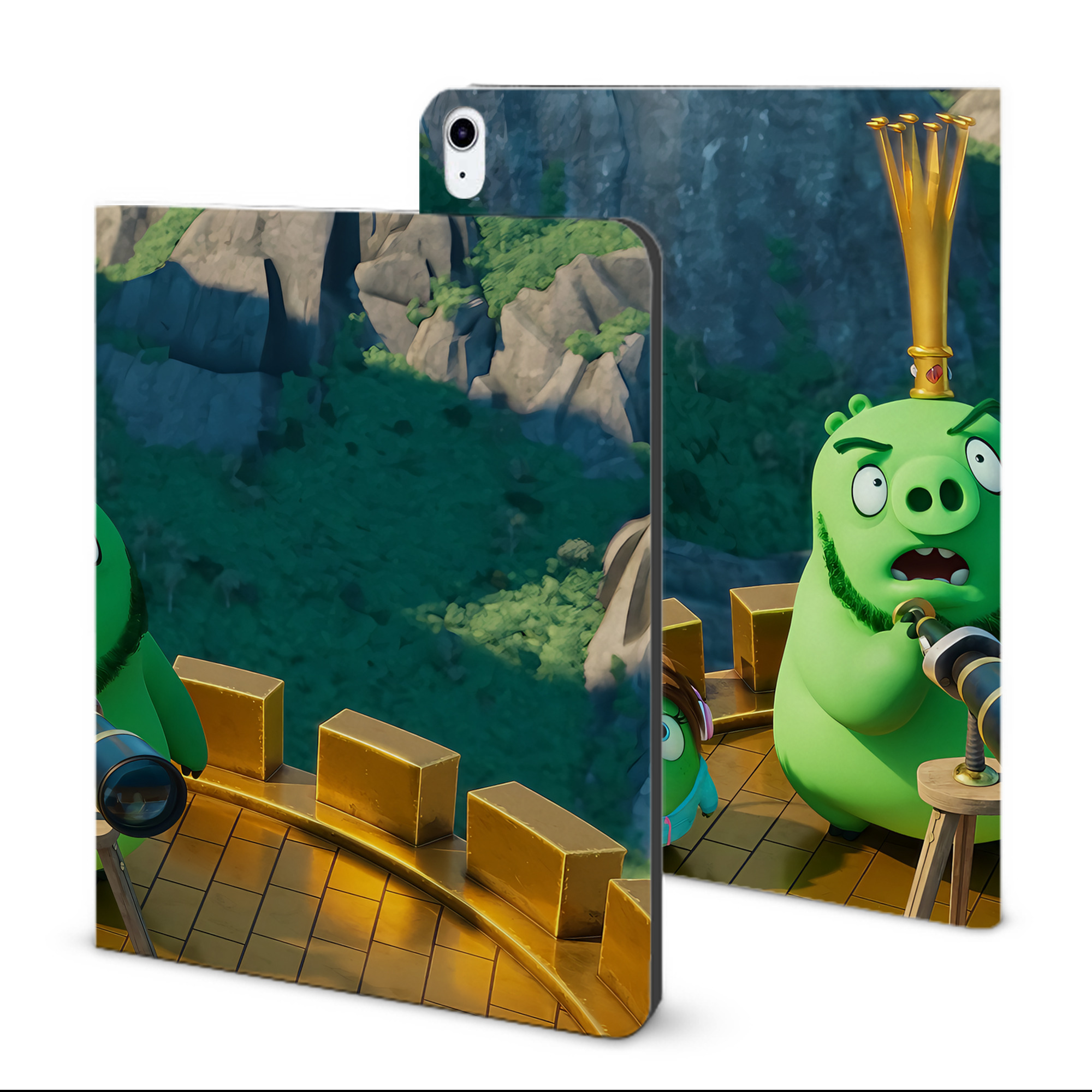 （画像用） Angry Birds アングリーバード IPad ケース ブック型 PUレザー TPU 耐衝撃 軽量 薄型 ペン収納なし 全面保護 IPad 各モデル対応